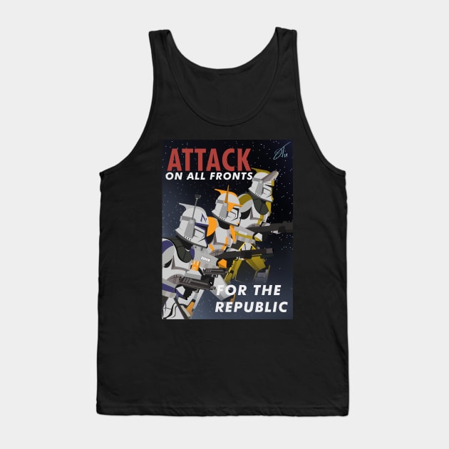 Attack on All Fronts Tank Top by thouless_art